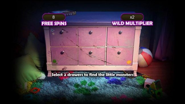 Select 2 drawers to find little monsters