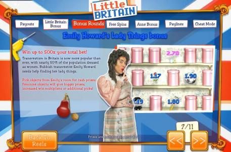 Emily Howard's Lady Things bonus - Win up to 500x your total bet!