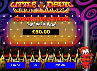 bonus feature pays out a 50 coin jackpot