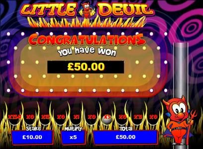 bonus feature pays out a 50 coin jackpot