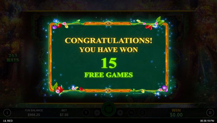 Lil Red :: 15 Free Spins Awarded