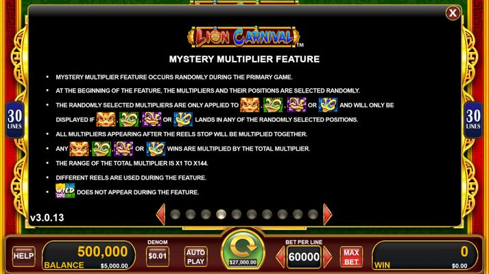 Mystery Multiplier Feature