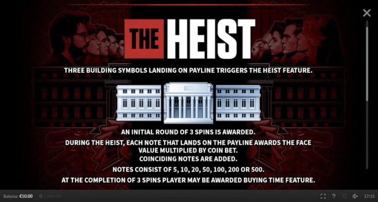 The Heist Bonus Game