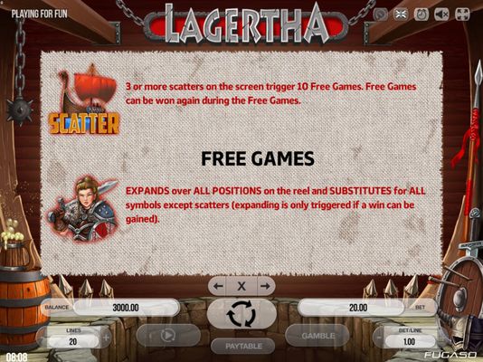 Lagertha :: Free Spins Rules