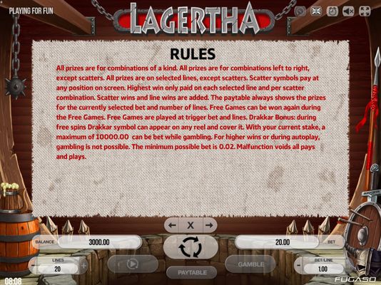 Lagertha :: General Game Rules