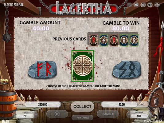 Lagertha :: Black or Red Gamble Feature