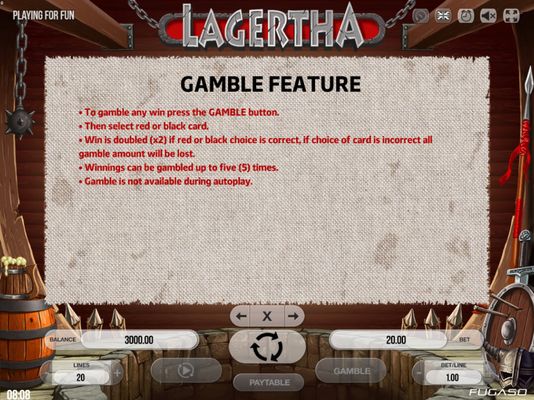 Lagertha :: Gamble Feature Rules