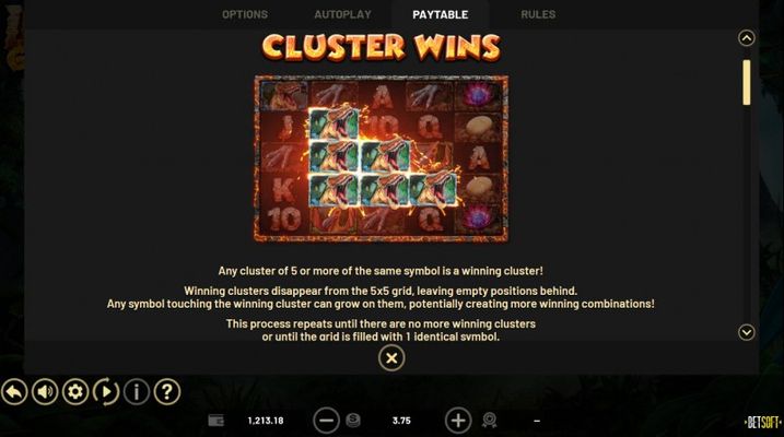 Lava Gold :: Cluster Wins