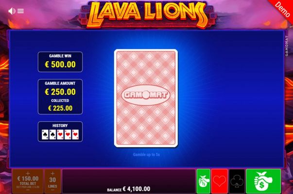 Lava Lions :: Red or Black Gamble Feature