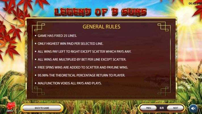 General Game Rules