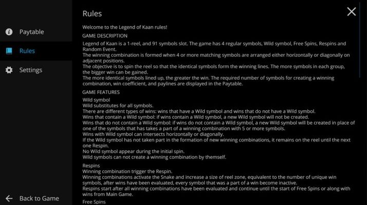 General Game Rules