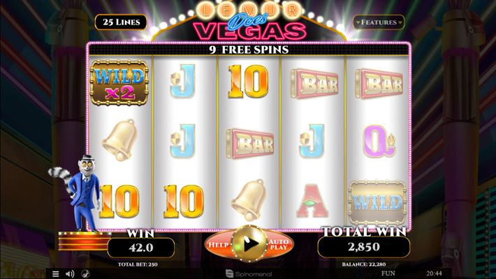 Lemur Does Vegas :: Free Spins Game Board