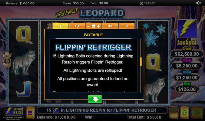 Lightning Leopard :: Flippin' Retrigger Rules