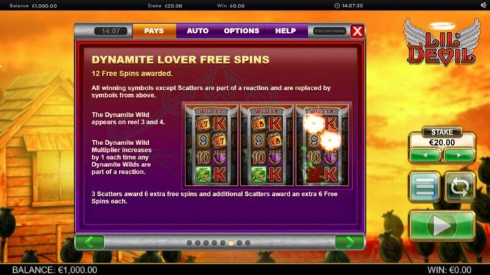 Dynamite Lover Free Spins