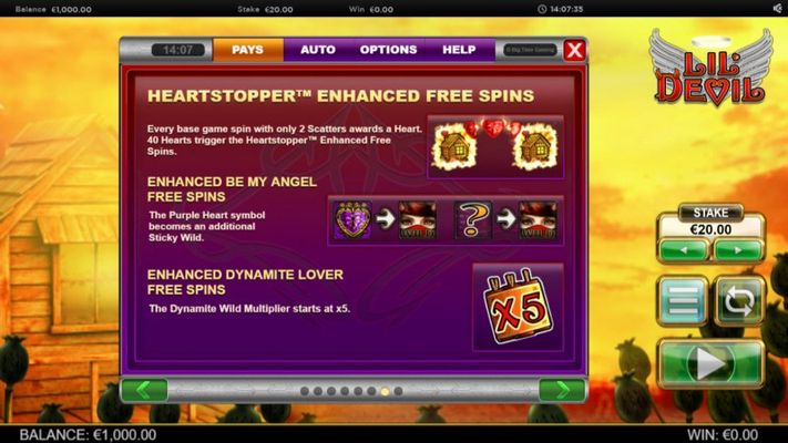 Heart Stopper Enhanced Free Spins