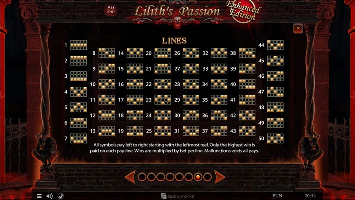 Lilith's Passion Enhanced Edition :: Paylines 1-50