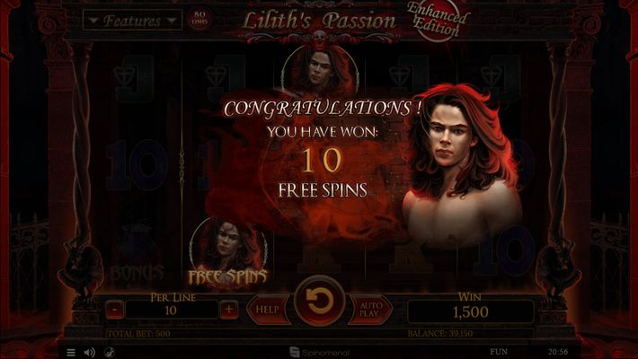 10 Free Spins Awarded