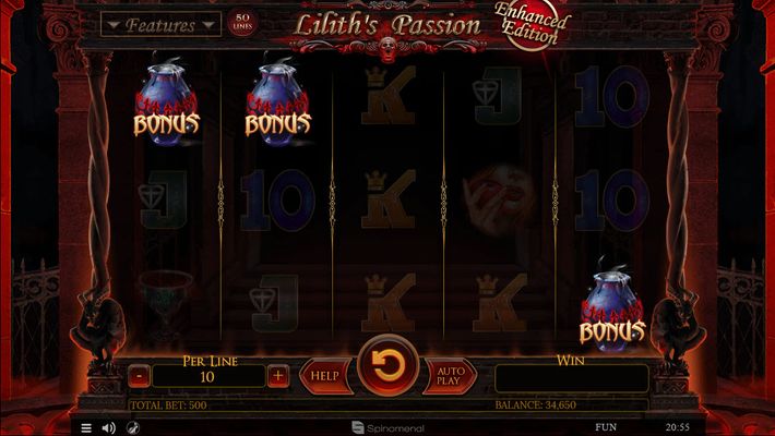 Lilith's Passion Enhanced Edition :: Scatter symbols triggers bonus pick feature
