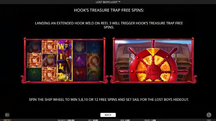 Lost Boys Loot :: Hooks Treasure Trap Free Spins