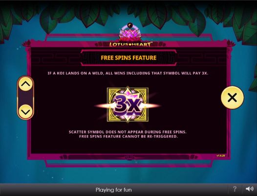 Lotus Heart :: Free Spin Feature Rules