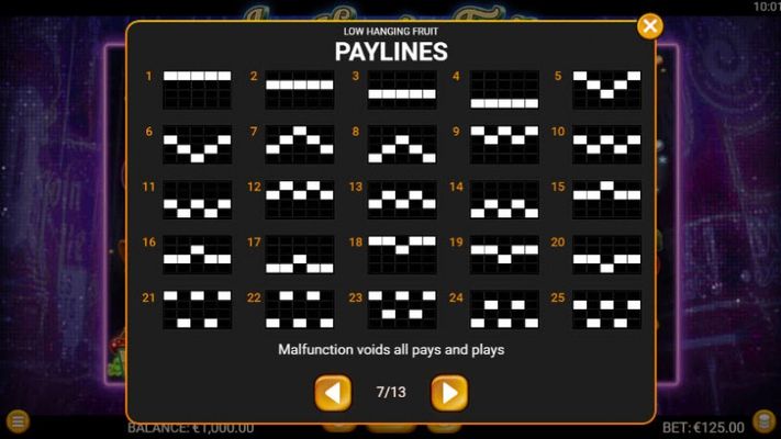 Paylines 1-30