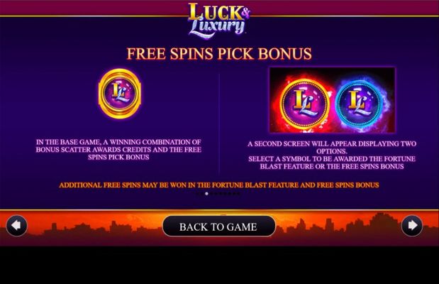 Luck & Luxury :: Free Spin Feature Rules