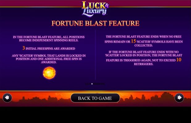 Fortune Blast Feature