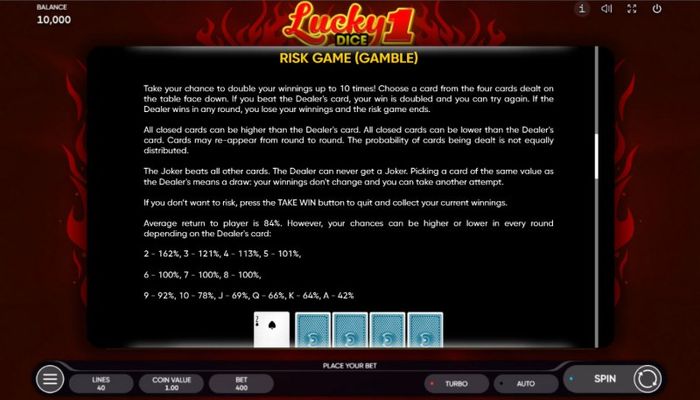Lucky Dice 1 :: Gamble feature
