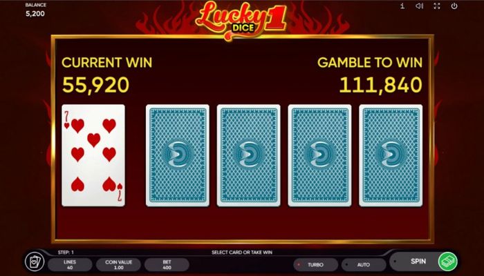 Lucky Dice 1 :: Red or Black Gamble Feature