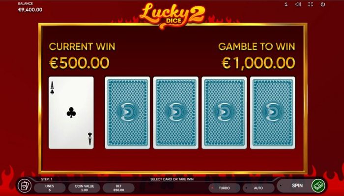 Lucky Dice 2 :: Red or Black Gamble Feature