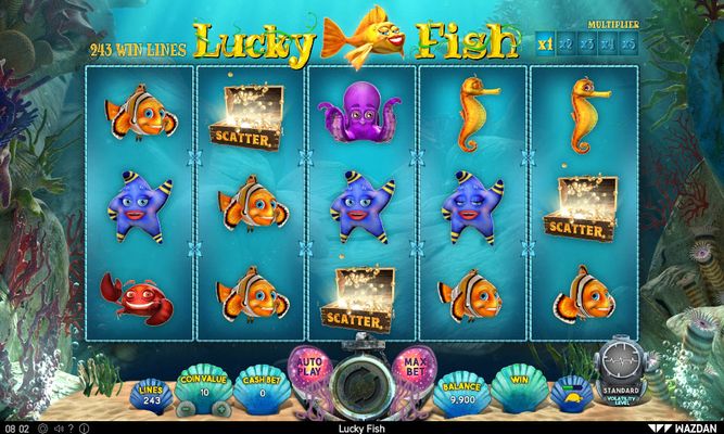 Lucky Fish :: Scatter symbols triggers the free spins feature