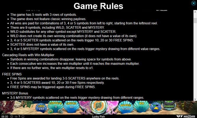 Lucky Fish :: General Game Rules