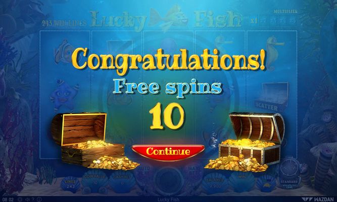 Lucky Fish :: 10 Free Spins Awarded