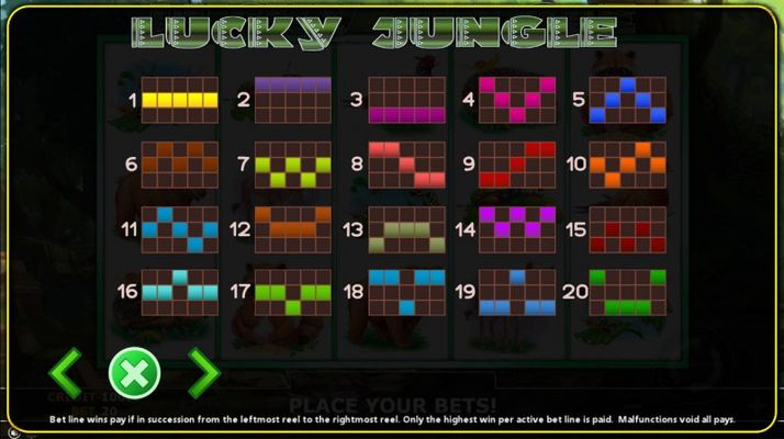Lucky Jungle :: Paylines 1-20