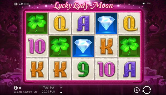 Lucky Lady Moon :: Base Game Screen