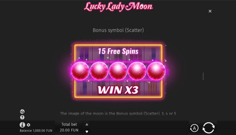 Lucky Lady Moon :: Scatter Symbol Rules