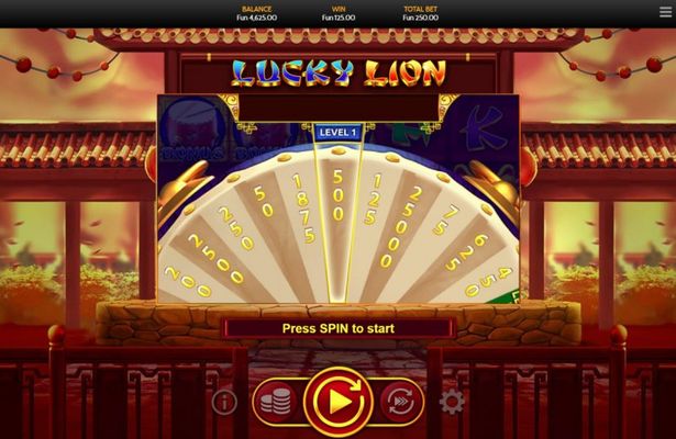 Lucky Lion :: Bonus Wheel Game Board