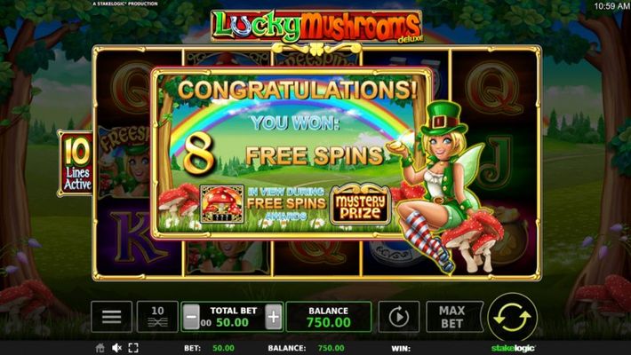 8 Free Spins Awarded