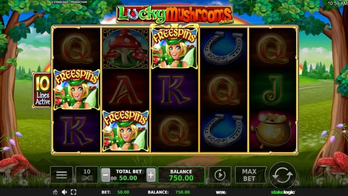 Scatter symbols triggers the free spins feature