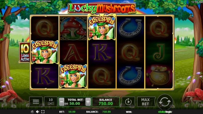 Scatter symbols triggers the free spins feature