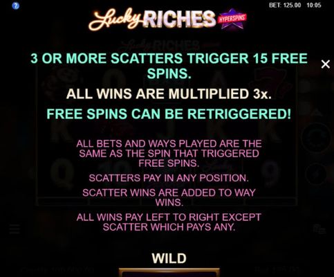 Lucky Riches Hyperspins :: Free Spins Rules
