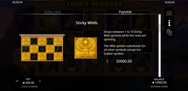 Lucky Scarabs :: Sticky Wild
