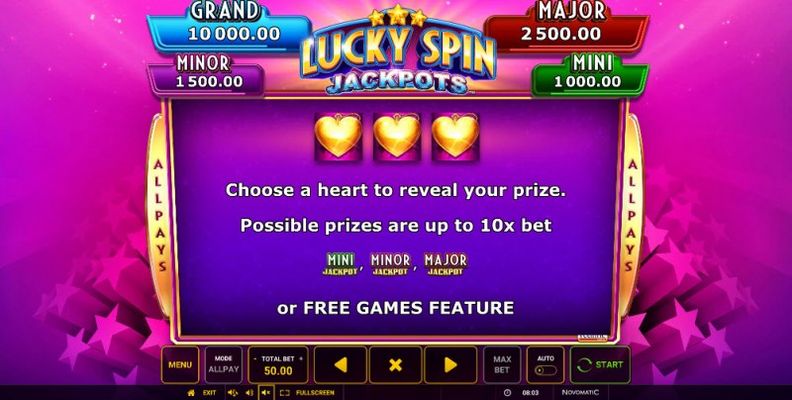 Lucky Spin Jackpots :: Feature Rules