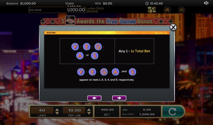 Lucky Strip :: Bonus Game Rules