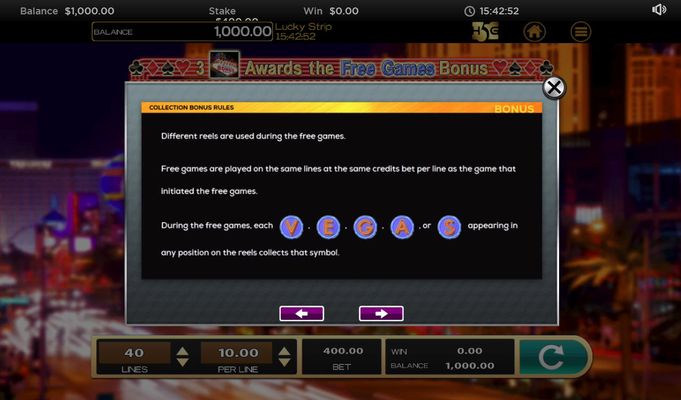 Lucky Strip :: Bonus Game Rules