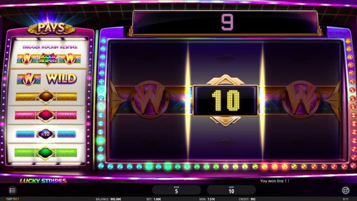 Center reels spins until a winning combination appears then respins again