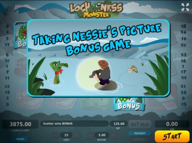 Taking Nessies Picture Bonus Game.