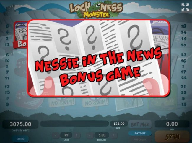 Nessie in the News Bonus Game.