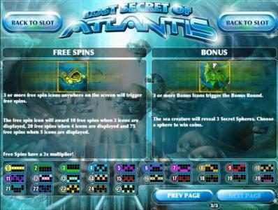 free spins and bonus symbol rules