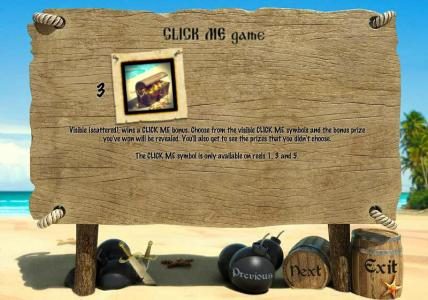 click me game - the click me symbol is only available on reels 1, 3 and 5